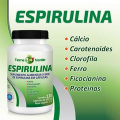 ESPIRULINA TERRA VERDE 120 CAPS - FRASCO