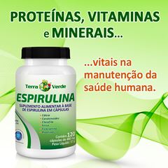 ESPIRULINA TERRA VERDE 120 CAPS - FRASCO