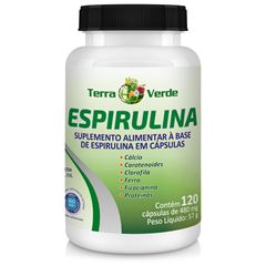 ESPIRULINA TERRA VERDE 120 CAPS - FRASCO